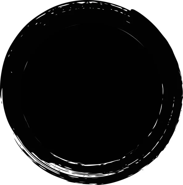 Círculo desenhado com um pincel — Vetor de Stock
