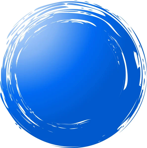 Cerchio colorato disegnato con un pennello — Vettoriale Stock