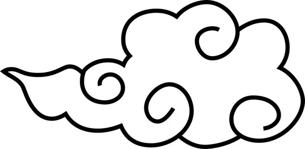 Ιαπωνικό στυλ σύννεφο — Διανυσματικό Αρχείο