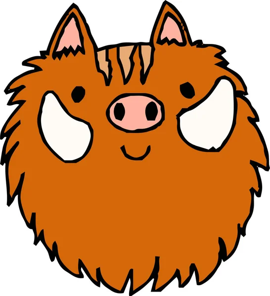 流行野猪的涂鸦 — 图库矢量图片
