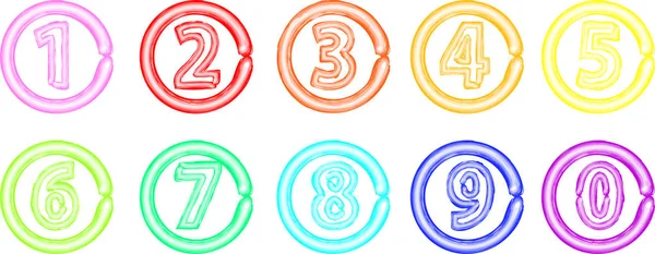 Colorful neon figure set — Stock Vector