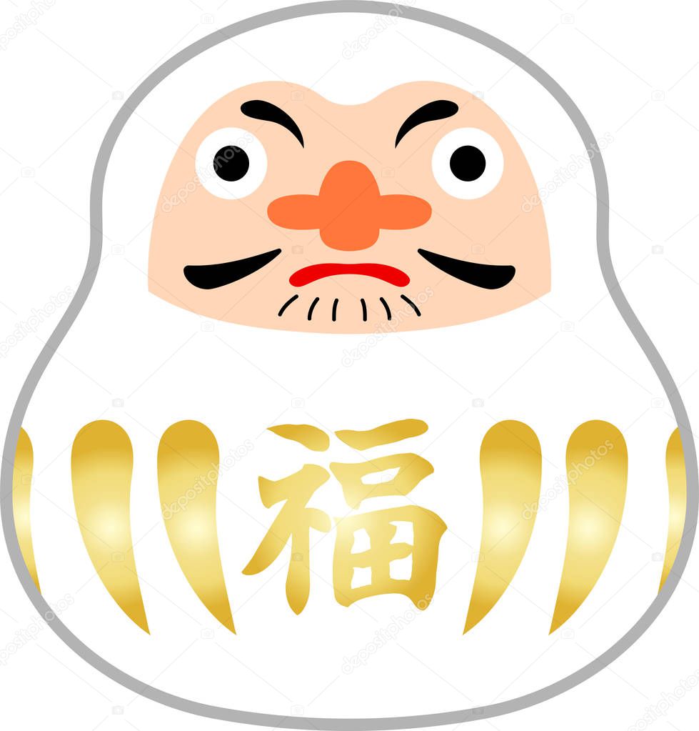 Cute Japanese daruma illustration