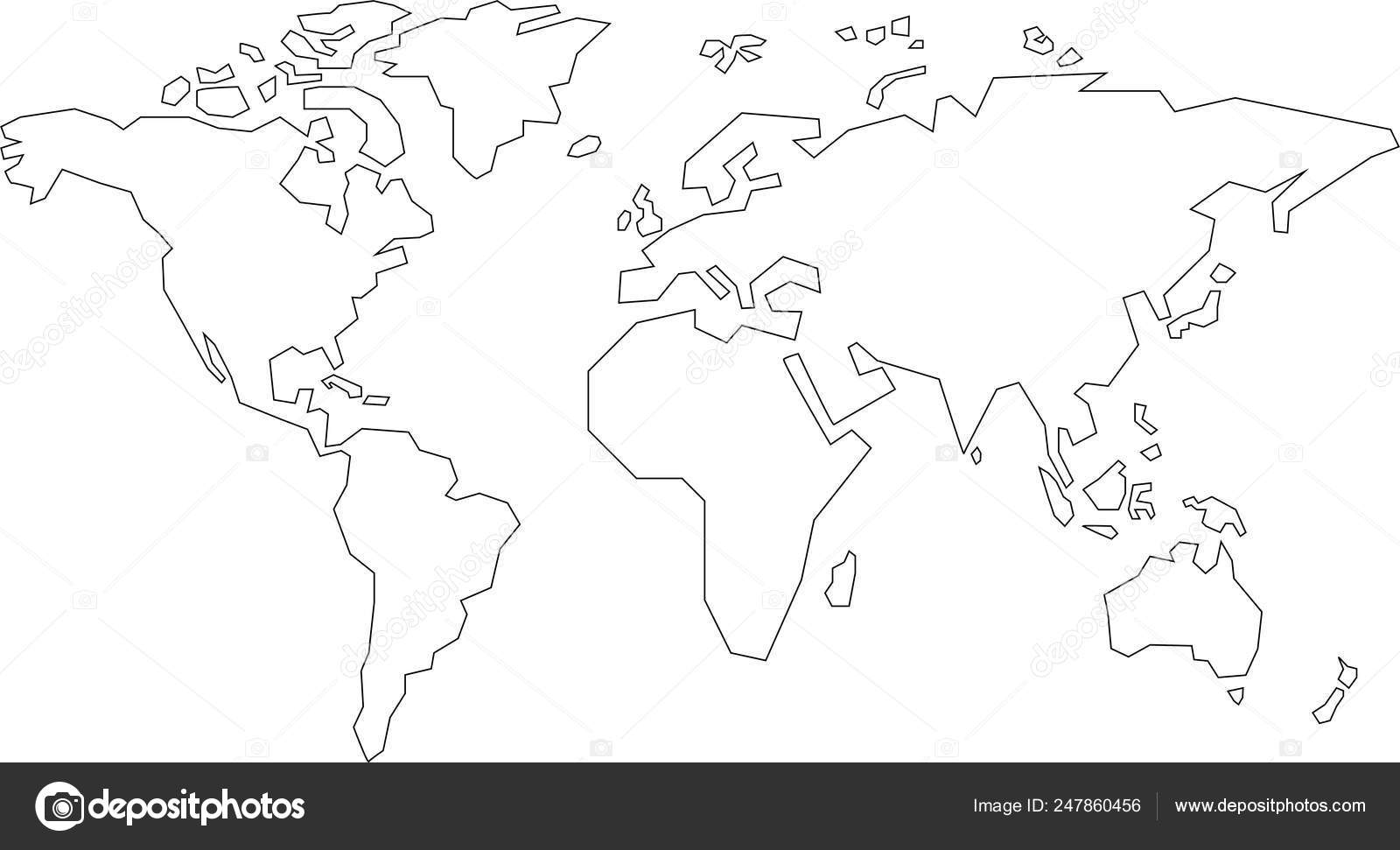 Simple World Map Vector