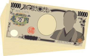 Japonya'nın 10000 yen Not demet