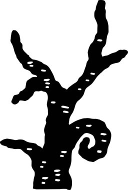 Cadılar Bayramı ağaç siluet