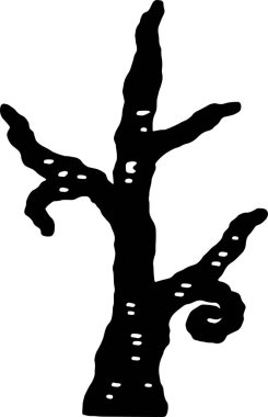 Cadılar Bayramı ağaç siluet