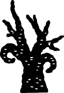 Cadılar Bayramı ağaç siluet