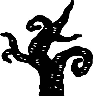 Cadılar Bayramı ağaç siluet