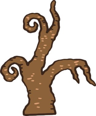 Cadılar Bayramı ağaç çizimi