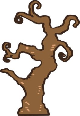 Cadılar Bayramı ağaç çizimi