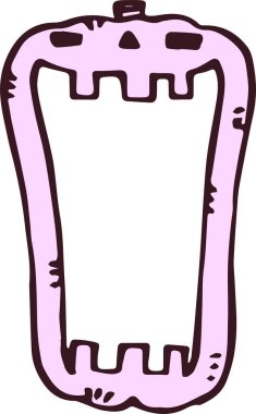 Cadılar Bayramı mor kabak çerçeve