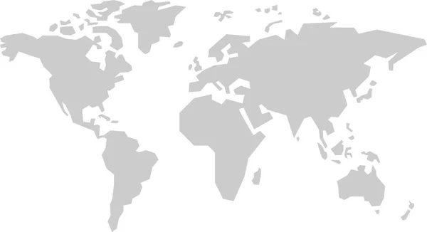 Einfache Weltkarte — Stockvektor