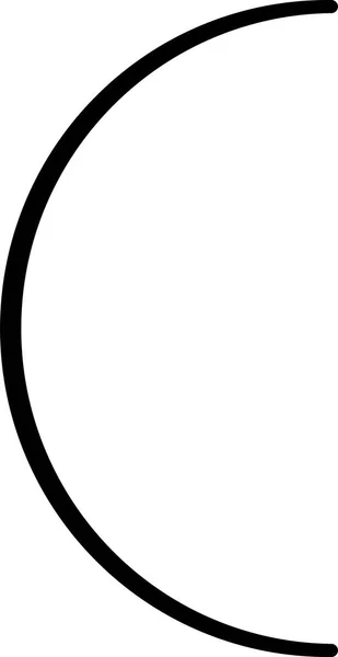简单的月亮的轮廓阶段 — 图库矢量图片