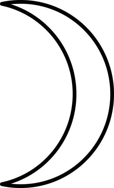 简单的月亮的轮廓阶段 — 图库矢量图片