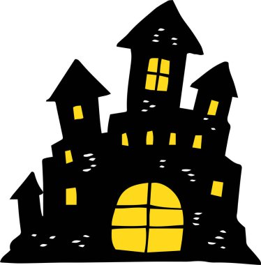 Cadılar Bayramı kale siluet