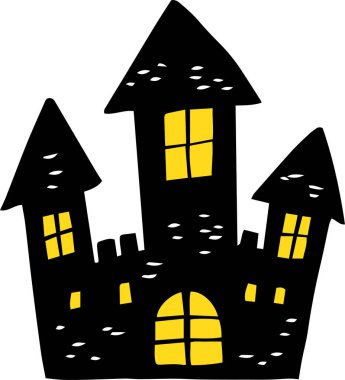 Cadılar Bayramı kale siluet