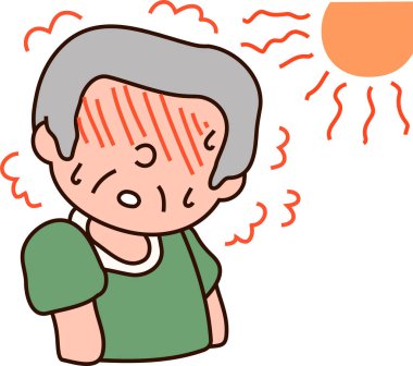 Yaz güneş çarpması büyükbaba