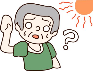 Yaz güneş çarpması büyükbaba