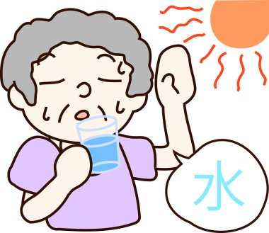 Yaz güneş çarpması büyükanne