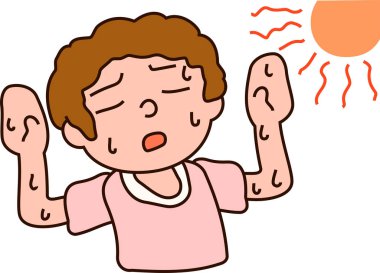 Yaz güneş çarpması anne