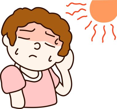 Yaz güneş çarpması anne