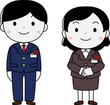 Sevimli yeni açılış töreninde çalışanları işe