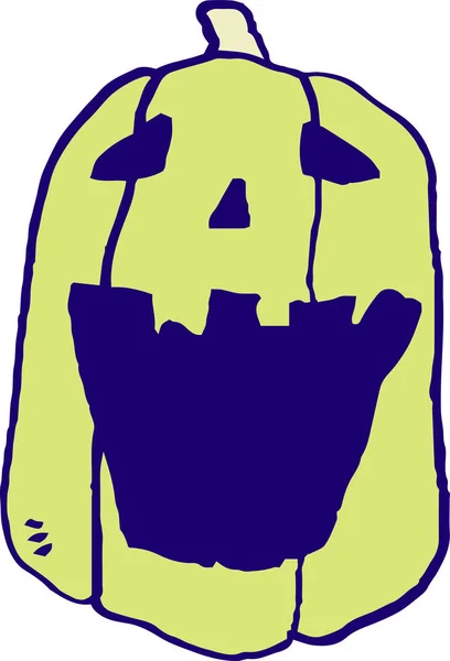 Studené barvy obrázku z Halloween dýně — Stockový vektor