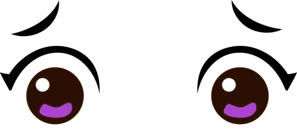 Анімовані дівчини очей — стоковий вектор