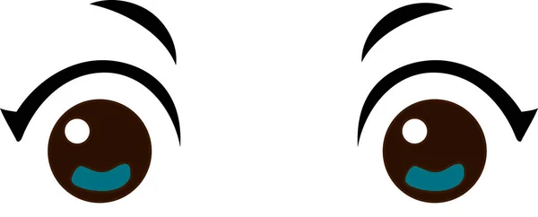 Animerade flickans ögon — Stock vektor