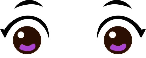 Ojos de niña animada — Vector de stock