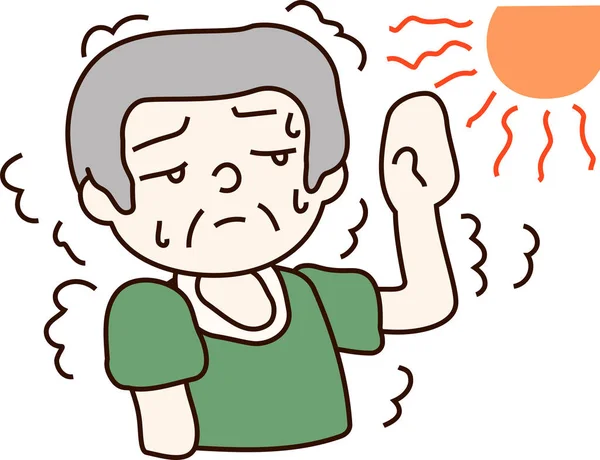 Yaz güneş çarpması büyükbaba