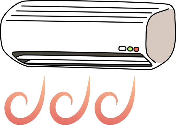 Warm airconditioner illustratie set — Stockvector