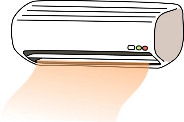 Set illustrazione condizionatore d'aria caldo — Vettoriale Stock