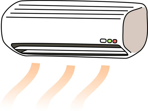 Warm airconditioner illustratie set — Stockvector