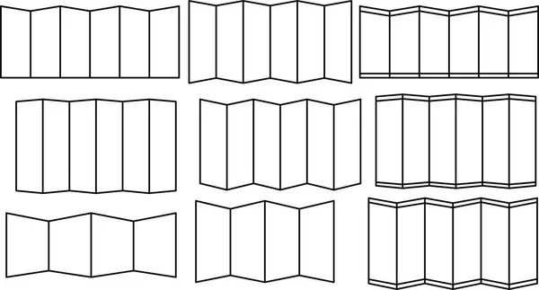 Umrisse des Klappbildschirms — Stockvektor