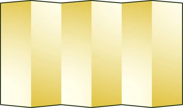 Gold folding screen — Stock Vector