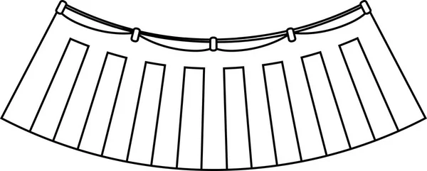 Контур занавеса белой полосы — стоковый вектор