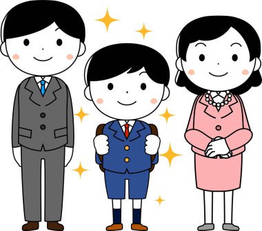 Sevimli aile içinde giriş töreni
