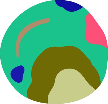 Psychedelic renk şeftali illüstrasyon