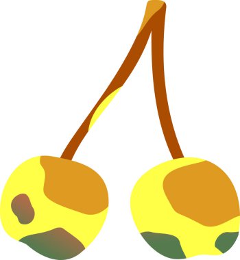 Çürük kiraz illüstrasyon