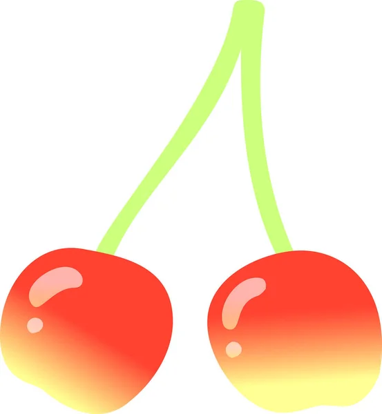 Ilustração de cereja fresca — Vetor de Stock