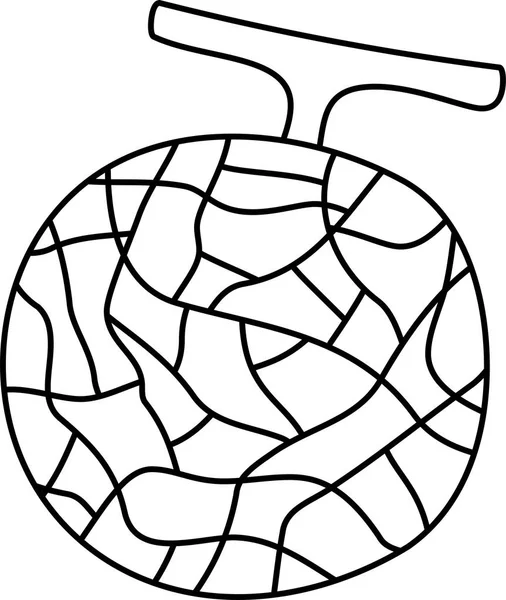 Лінійний малюнок дині — стоковий вектор
