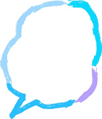 Soğuk renk konuşma balonu fırça yazma 