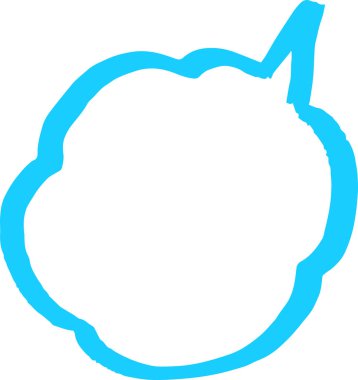 Kalın satır ile coold renk konuşma balonu