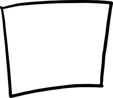 Siyah çizilmiş dikdörtgen 