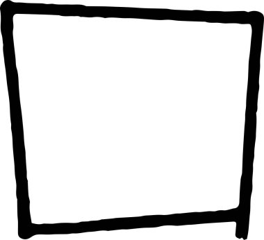 Siyah çizilmiş dikdörtgen 