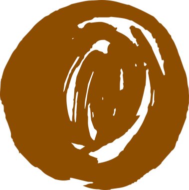 Renkli fırça ile çizilmiş daire 