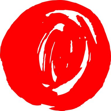 Kırmızı fırça ile çizilmiş daire 