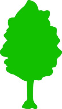 Yeşil ağaç siluet 