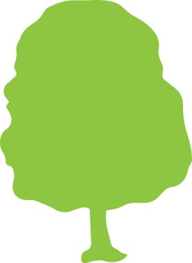 Yeşil ağaç siluet 